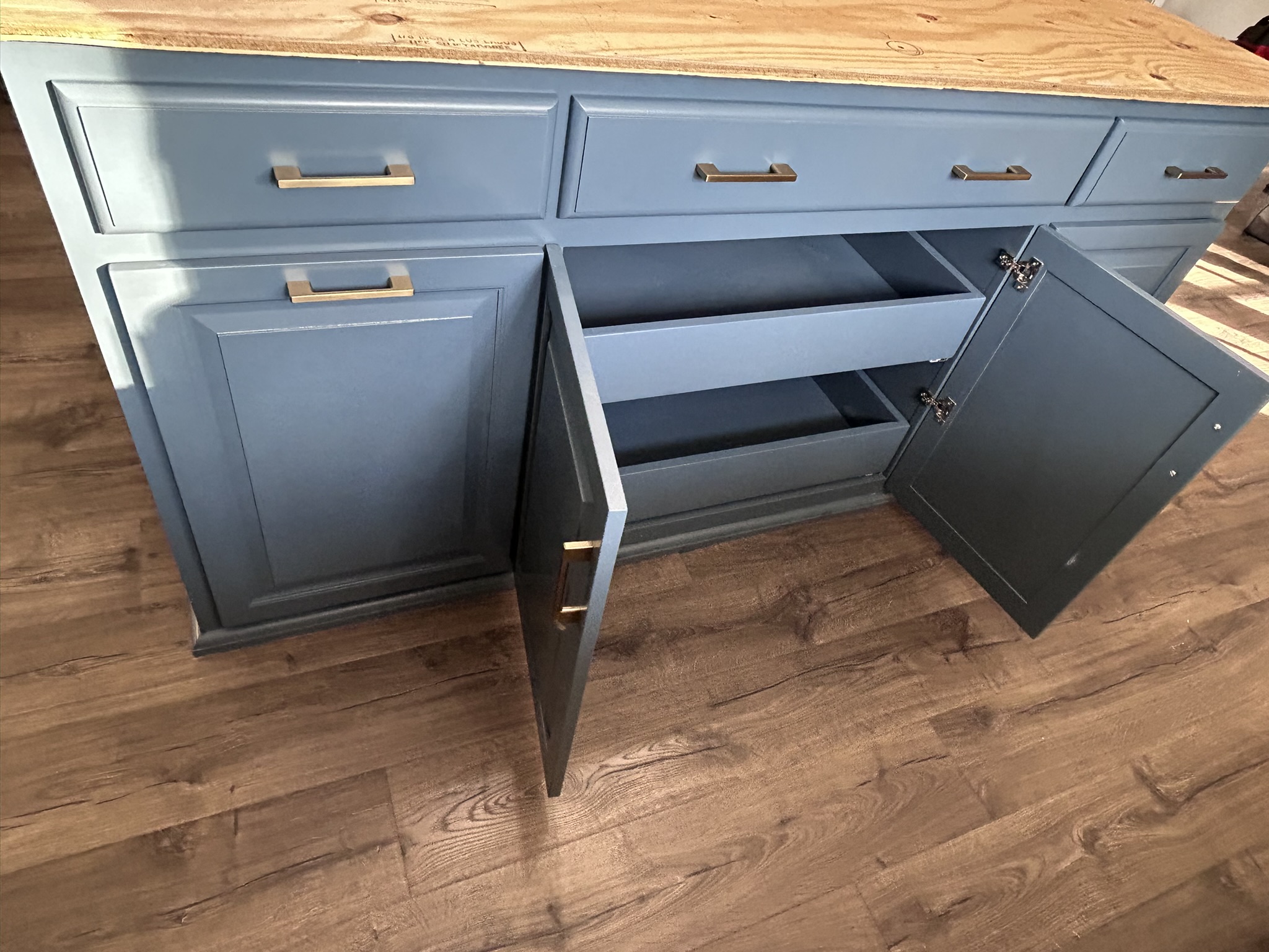 blue cabinet drawers